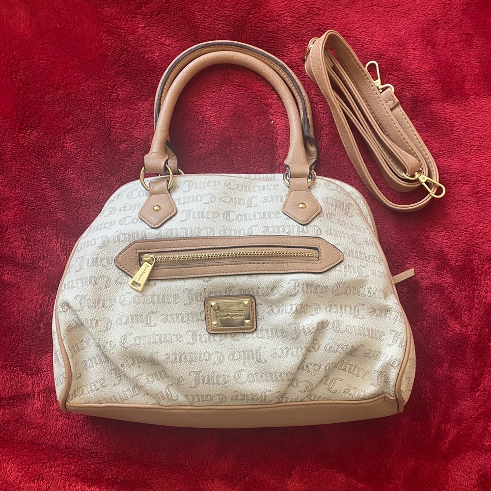 Juicy Couture Tan and White Purse